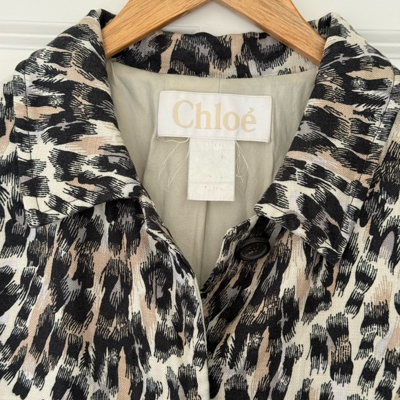 Chloe Leopard Print Trench Coat - Picture 4 of 9